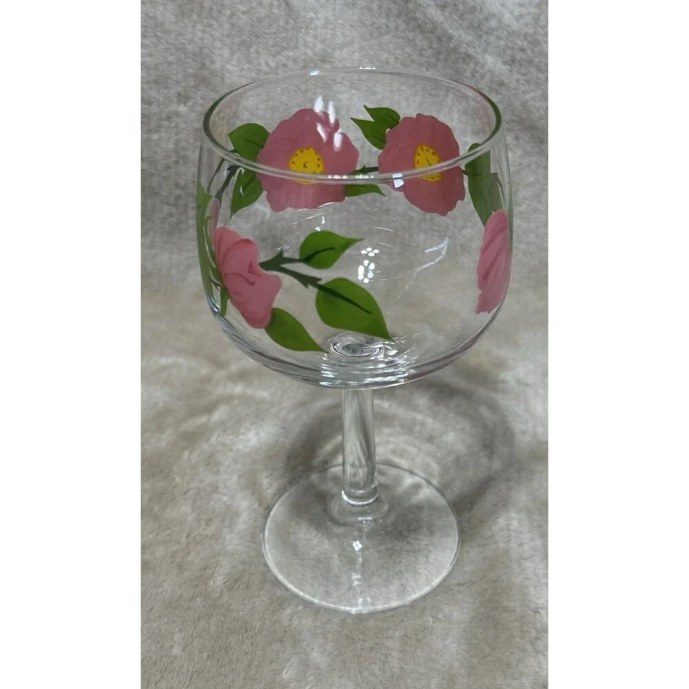 Franciscan Desert Rose 6 1/2” Glass Goblet Discontinued